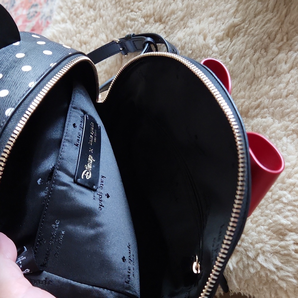 Disney X Kate Spade Polka Dot Minnie Mouse Backpack & Wallet Set 🖤🐭❤️♠️ - Picture 12 of 16